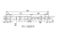 Амортизатор багажника Nissan Note (E11) 05-