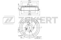 Барабан торм. зад. Suzuki Alto III 98-, Baleno (EG) 95-, Liana (ER) 01-, Swift III 04-