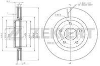 Диск торм. перед. Nissan Qashqai / +2 (J10) 07-, X-Trail (T31) 07-