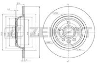 Диск торм. зад. Ford Focus II 05-, Galaxy II 06-, Mondeo IV 07-, Kuga 08-, Range Rover Evoque 11-