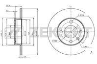 Диск торм. перед. Audi 80, 100 72-, Seat Ibiza II, III 93-, Cordoba I, II 93-, VW Golf I-II 74-, Polo I-III 81-, Passat I-IV 73-