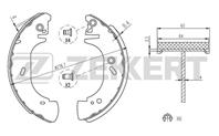 Колодки торм. бараб. зад. Ford Fiesta IV 97-  Tran