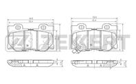 Колодки тормозные дисковые задние BS2525 от компании Zekkert