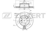 Диск торм. перед. BMW 5 (E34) 87-, 7 (E32) 86-