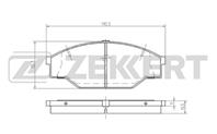 Колодки тормозные дисковые передние BS2088 от компании Zekkert