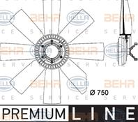 Вентилятор  охлаждение двигателя - автомобиль коммерч. назначения