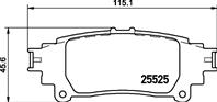 NP1105_колодки дисковые задние! Lexus RX 350 09>