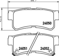 Колодки тормозные дисковые | зад |