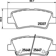 NP6036_колодки дисковые задние! KIA Opirus 3.8i V6 10.06>