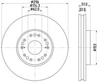 Диск тормозной LEXUS/TOYOTA GS/IS I перед.