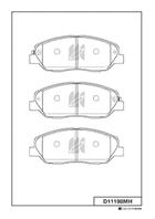 Колодки тормозные дисковые передние D11198MH от компании MK Kashiyama