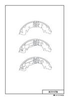 Барабанные тормозные колодки задние K11179 от производителя MK Kashiyama