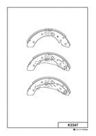 Барабанные тормозные колодки K2347 от фирмы MK Kashiyama