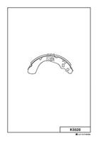 Барабанные тормозные колодки K5528 от фирмы MK Kashiyama