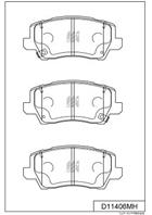Колодки тормозные, передние (с антискрипной пластиной)