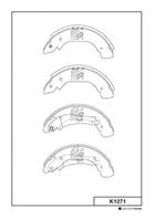 [K1271] Kashiyama Колодки тормозные барабанные