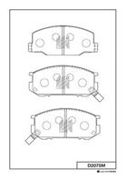 [d2075m] kashiyama колодки тормозные дисковые  комплект на ось