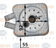 HELLA 8MO 376 726-221 Радиатор масляный VAG / FORD GALAXY 90-06