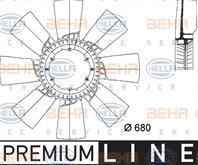 Fan wheel  engine cooling