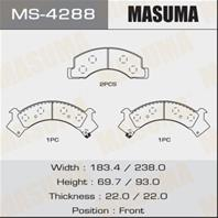Колодки тормозные дисковые MS4288 от производителя MASUMA