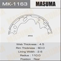 Барабанные тормозные колодки MK1163 от компании MASUMA