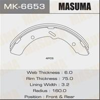 Барабанные тормозные колодки MK6653 от производителя MASUMA