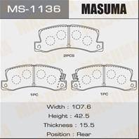 Колодки тормозные дисковые MS1136 от производителя MASUMA
