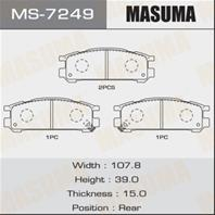 Колодки тормозные дисковые MS7249 от производителя MASUMA
