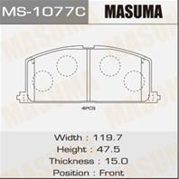 Колодки тормозные дисковые передние MS1077 от компании MASUMA