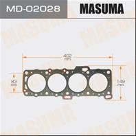 MD-02028_прокладка ГБЦ! Nissan Sunny 1.7D CD17 82-90