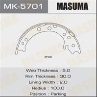 Барабанные тормозные колодки MK5701 от фирмы MASUMA