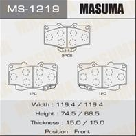 Колодки тормозные дисковые MS1219 от фирмы MASUMA