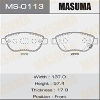 Колодки тормозные дисковые MS0113 от фирмы MASUMA