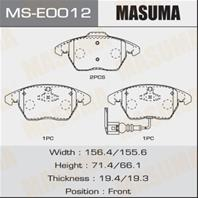 Колодки тормозные дисковые MSE0012 от фирмы MASUMA