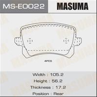 Колодки тормозные дисковые MSE0022 от фирмы MASUMA
