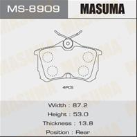Колодки тормозные дисковые MS8909 от компании MASUMA