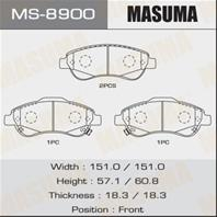 Колодки тормозные дисковые передние MS8900 от фирмы MASUMA