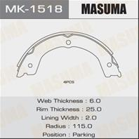 Барабанные тормозные колодки MK1518 от компании MASUMA