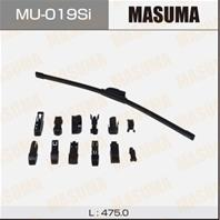 Дворник masuma силиконовый 19, крюк (475мм) mu-019si