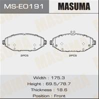 Колодки дисковые MASUMA, P50124 front (1/6)