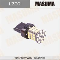 Лампа светодиодная одноконтактная masuma l720 12v 21w led t20 smd 1-2w [уп.2]