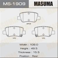 Колодки тормозные дисковые MS1909 от производителя MASUMA