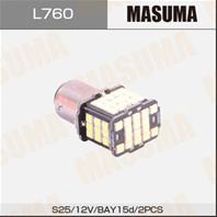 Лампа светодиодная двухконтактная masuma l760 12v 21+5w led bay15d smd 1-2w [уп.2]