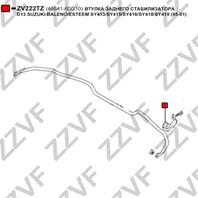 Втулка заднего стабилизатора d13 suzuki baleno/esteem sy413/sy415/sy416/sy418/sy419 (95-01)