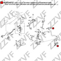 Втулка заднего стабилизатора d25 toyota land cruiser 200 uzj200/vdj200/grj200/urj20 (07-...)