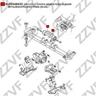 ОПОРА ДВИГАТЕЛЯ ЗАДНЯЯ MITSUBISHI PAJERO PININ (99-05)