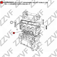 Прокладка гбц fiat doblo (119) (01-…)  grande punto (199) (05-…)