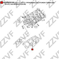 ПРОКЛАДКА ГБЦ HYUNDAI TERRACAN (01-07)  KIA SORENTO (03-09)
