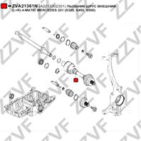 Пыльник шрус внешний (l+r) 4-matic mercedes 221 (s320  s450  s500)
