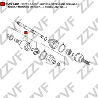 Шрус внутренний левый (l) nissan murano (z51) (07-...)  teana (j32) (08-...)